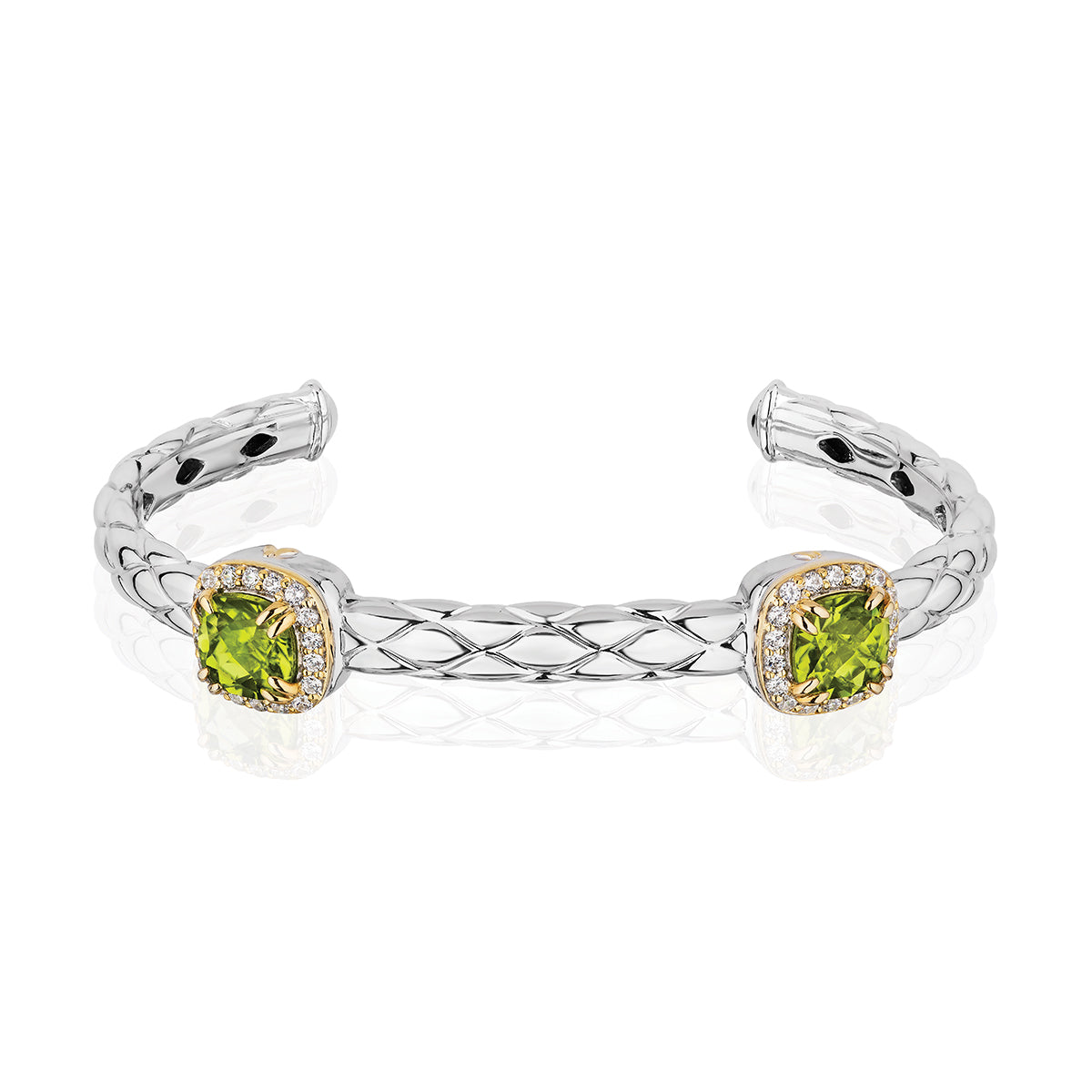 Urban Chic Bracelets with 18k Gold & Diamonds | Peridot