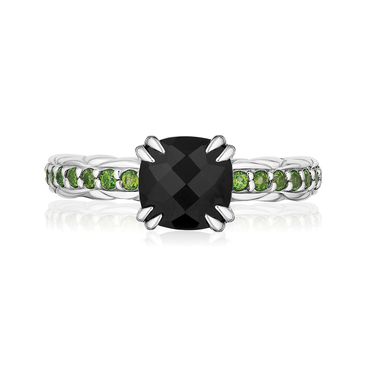 Urban Chic Rings accented with 18k Gold | Black Onyx with Chrome Diopside