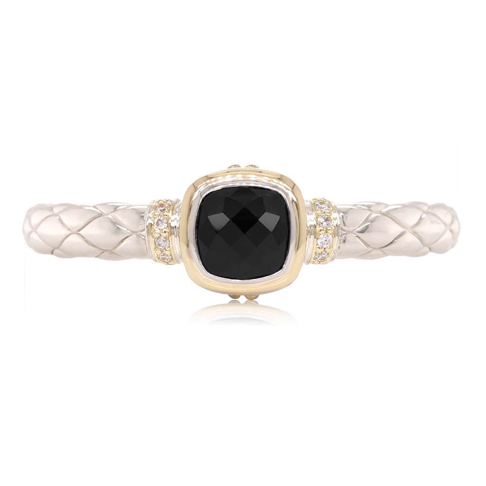 Timeless Bracelet with 18k Gold & Diamonds | Black Onyx