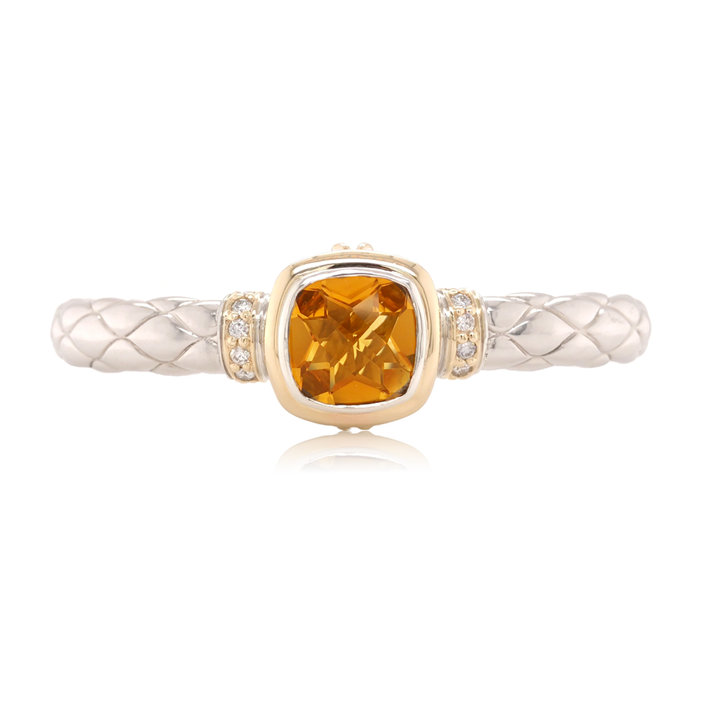 Timeless Bracelet with 18k Gold & Diamonds | Citrine