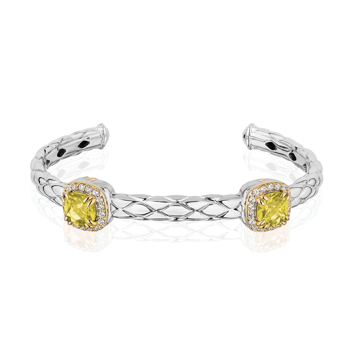 Urban Chic Bracelets with 18k Gold & Diamonds | Lemon Quartz