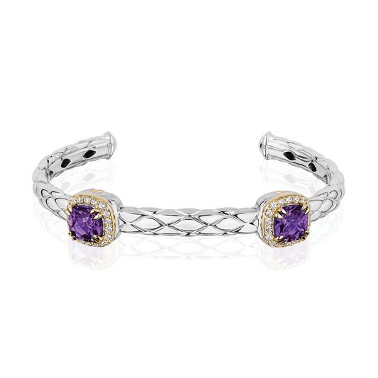 Urban Chic Bracelets with 18k Gold & Diamonds | Amethyst