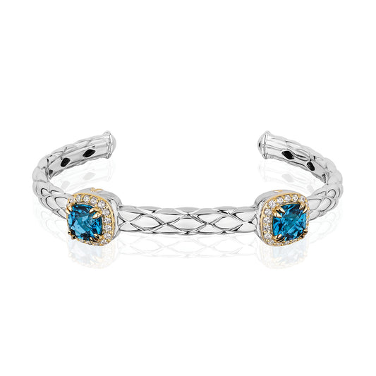 Urban Chic Bracelets with 18k Gold & Diamonds | London Blue Topaz