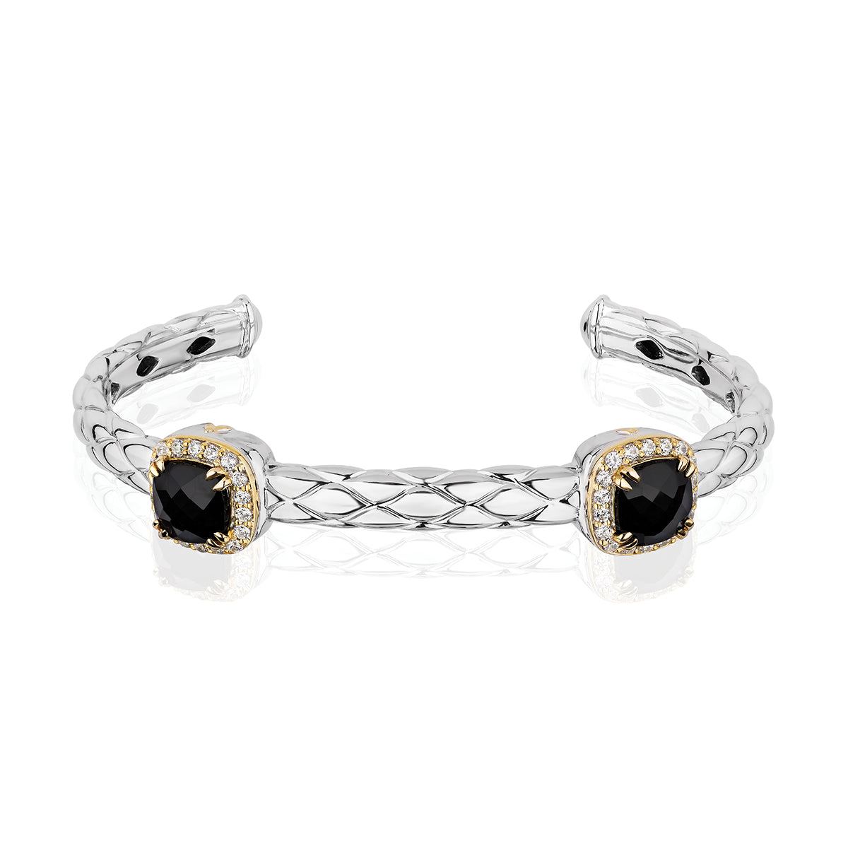 Urban Chic Bracelets with 18k Gold & Diamonds | Black Onyx