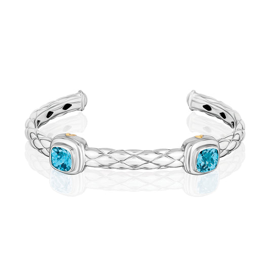 Urban Chic Bracelets accented with 18k Gold | Swiss Blue Topaz