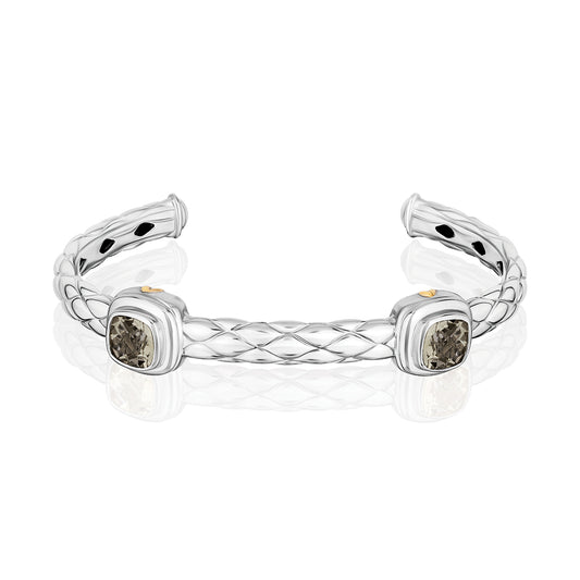 Urban Chic Bracelets accented with 18k Gold | Smokey Quartz
