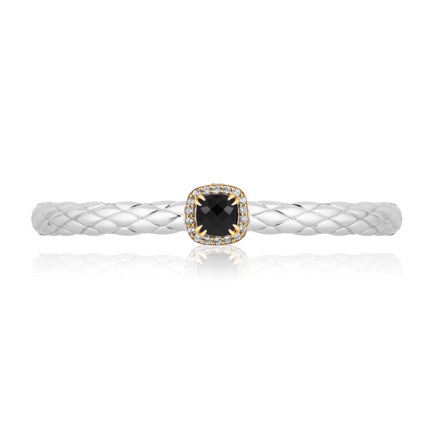 Urban Chic Bangle Bracelets with 18k Gold and Diamonds | Black Onyx