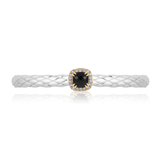 Urban Chic Bangle Bracelets with 18k Gold and Diamonds | Black Onyx