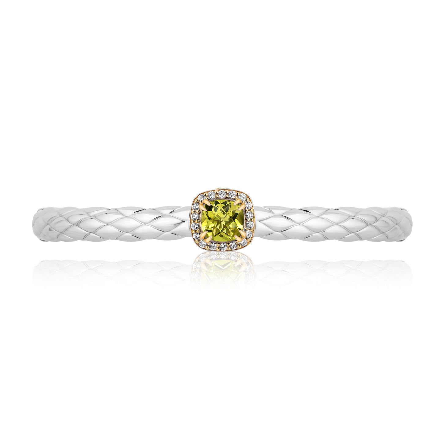 Urban Chic Bangle Bracelets with 18k Gold and Diamonds | Lemon Quartz