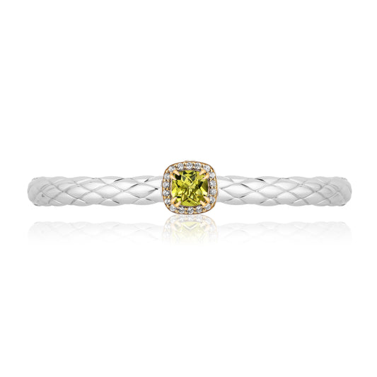 Urban Chic Bangle Bracelets with 18k Gold and Diamonds | Lemon Quartz