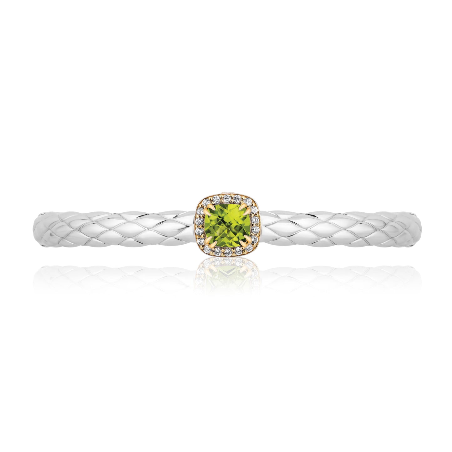 Urban Chic Bangle Bracelets with 18k Gold and Diamonds | Peridot