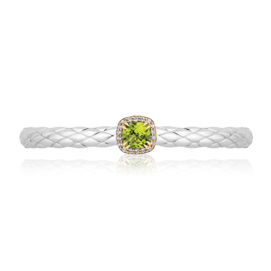 Urban Chic Bangle Bracelets with 18k Gold and Diamonds | Peridot
