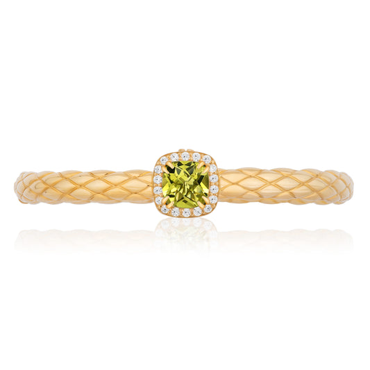 Urban Chic 18k Gold Bangle Bracelets with Diamonds | Lemon Quartz