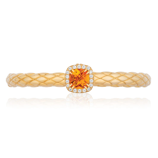 Urban Chic 18k Gold Bangle Bracelets with Diamonds | Madeira Citrine
