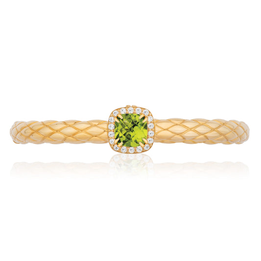 Urban Chic 18k Gold Bangle Bracelets with Diamonds | Peridot