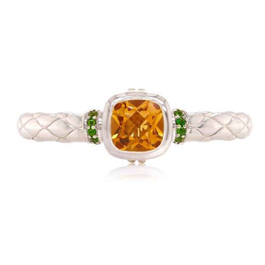 Timeless Bracelet Accented with 18k Gold | Citrine with Chrome Diopside