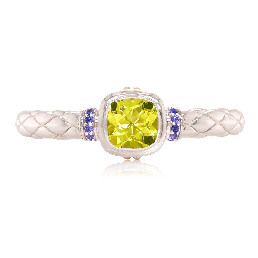 Timeless Bracelet Accented with 18k Gold | Lemon Citrine with Iolite