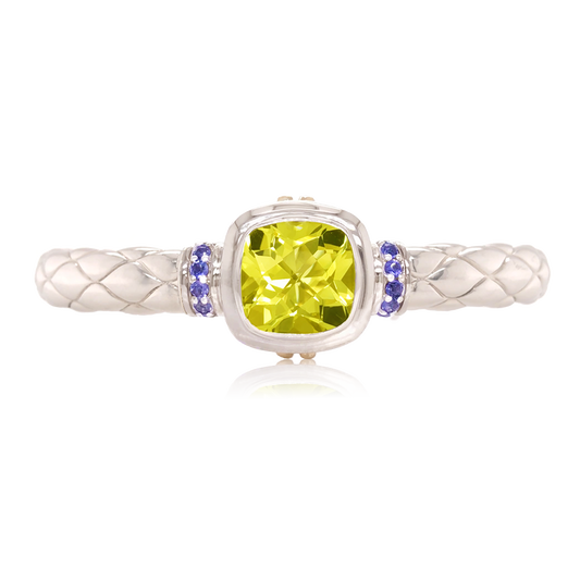Timeless Bracelet Accented with 18k Gold | Lemon Citrine with Iolite